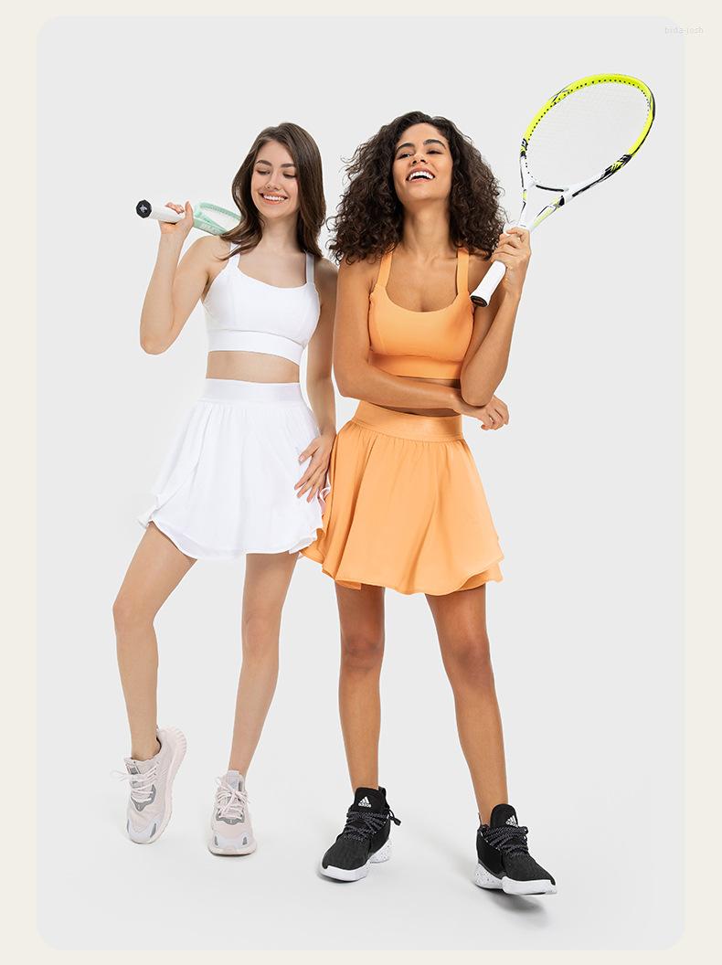 

Active Shorts NWT 2023 Women 2 In1 Lightweight Pleated Longer Tennis Skirts Sports Quick Dry Breathable Short, Grey