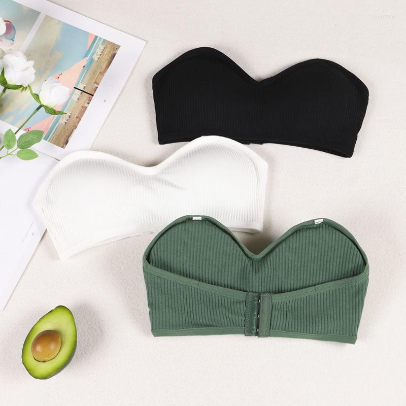 

Bras Strapless Underwear Women's Non-slip Tube Top-style Beauty Back Anti-glare Small Chest Gathered No Steel Ring Dress Bra, Black
