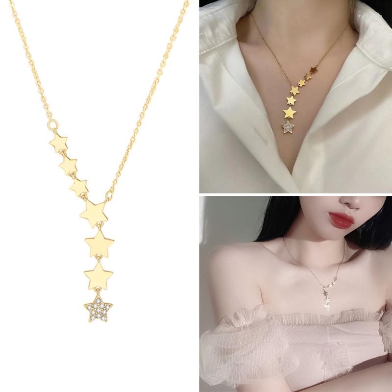 

Chains Multi-Star Necklaces Sweet And Cute Pendant Choker Fashion Jewelry Gift