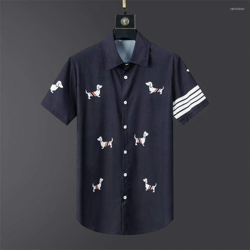 

Men's Casual Shirts Men Clothing 2023 Mens Designer Clothes Blouses Polo Camisas De Hombre Korea Fashion Short Sleeves Tops Plus Size, Black
