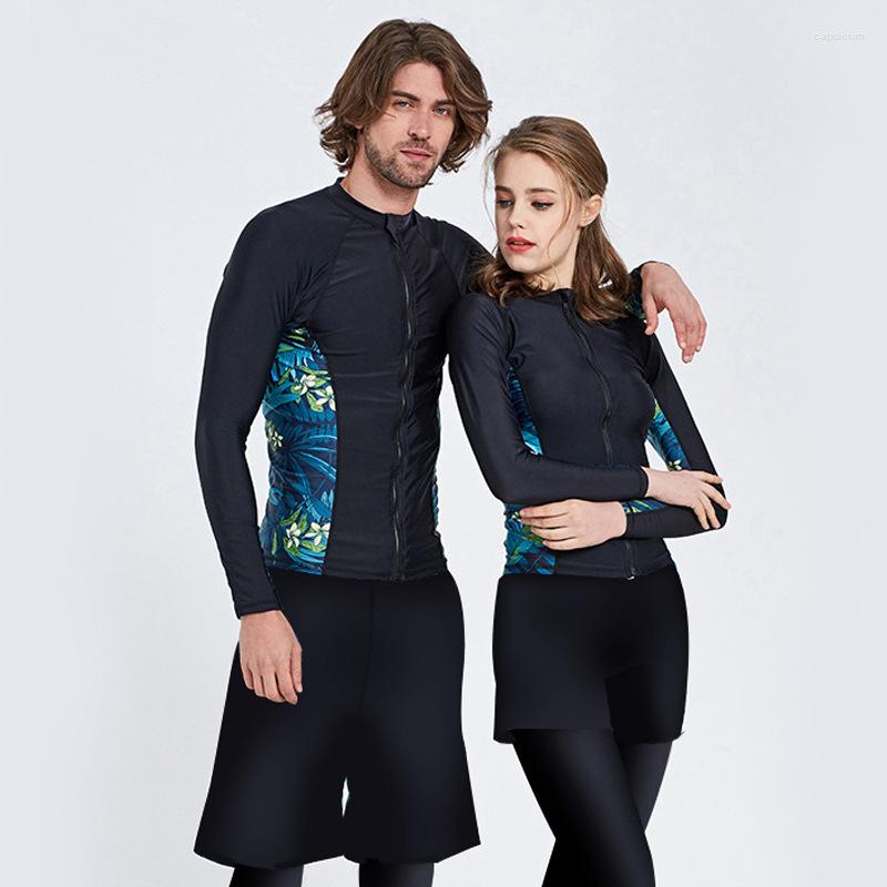 

Women's Swimwear Mens Women's Rash Guard Long Sleeve Sun Protection Shirt Tights Trunks UPF 50 Swimsuit Top&Bottom Athletic Suits, 9016