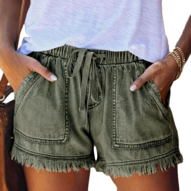 

Women's Shorts female fashion casual summer denim booty Shorts high waists fur-lined leg-openings sexy short Jeans 230509, Dark brown