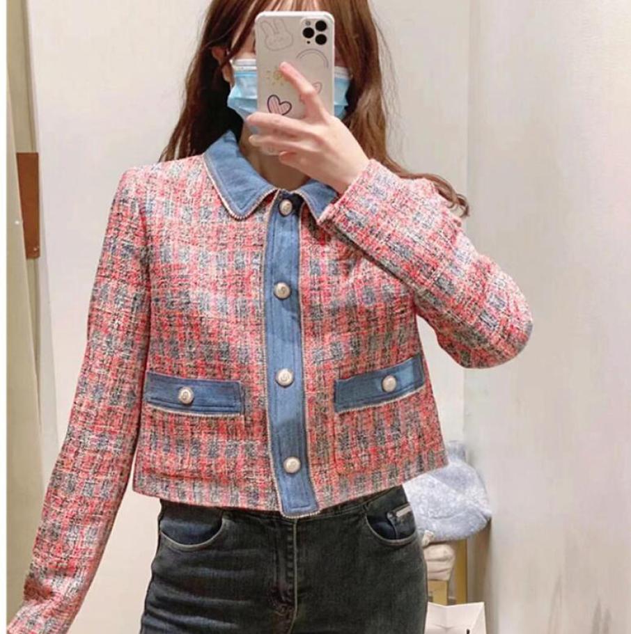 

New AUTH Maje Venise Tweed Jacket Multicolor  m L012345420703, Pink