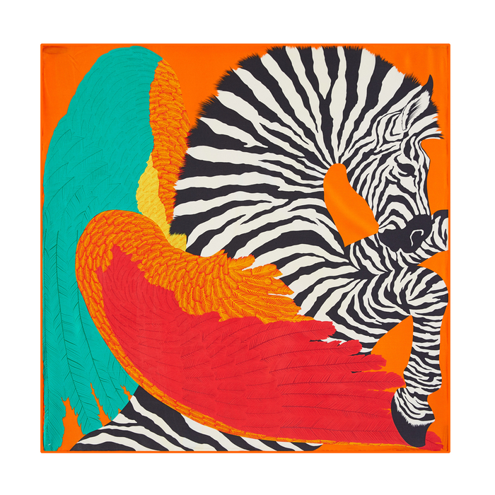 

Sarongs 90cm Winged Horse Twill Silk Square Scarf Shawl Women Luxury Brand Hijab Scarf Bandana Handmade Curled Foulard Head Scarves 230509