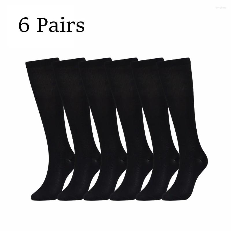 

Sports Socks Vihir 6 Pairs Basic Knee High Compression For Women&Men Athletic Crossfit Running Crew Stockings, Black
