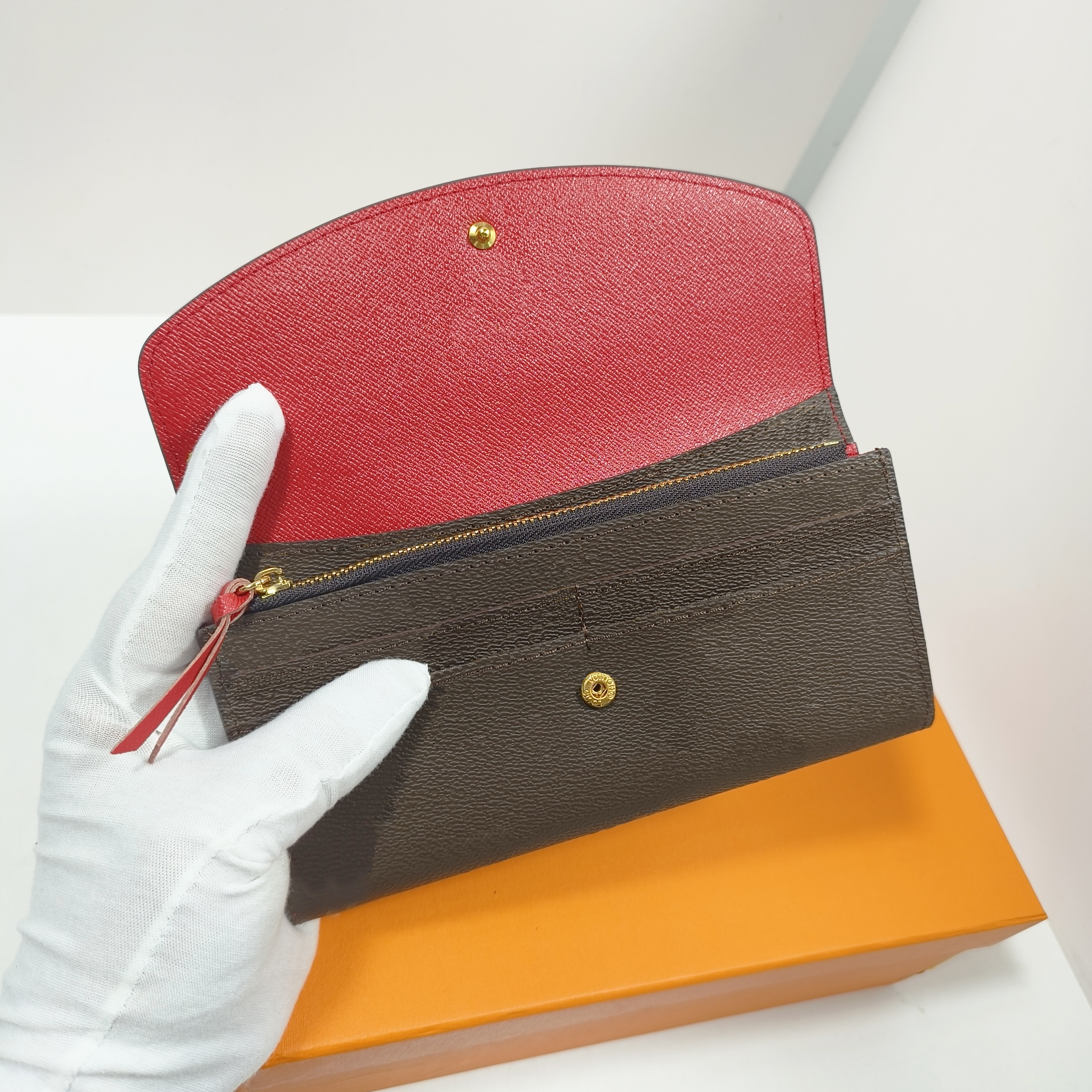 

Fashion Black empreinte women clutch lady ladies long wallet leather single zipper wallets classical corn purse card holder 60017 06, #4