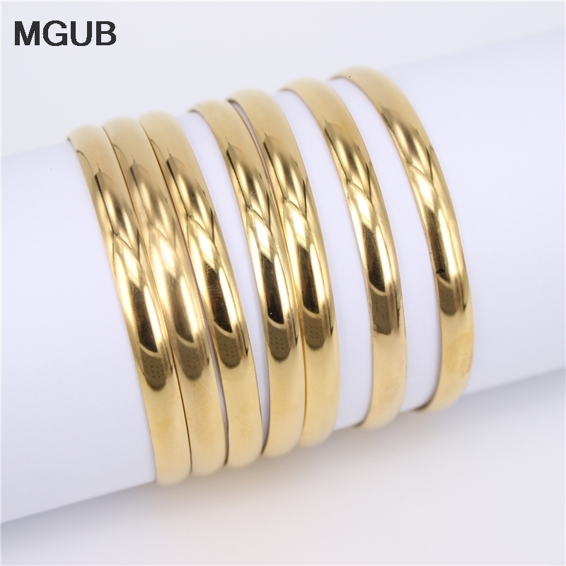 

Charm Bracelets Stainless steel 6mm wide 55mm 60mm 65mm 68mm diameter 7pcs combination Bangles Suitable for male and female children LH687 230508