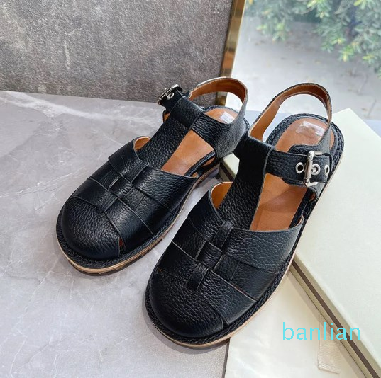 

designer womens sandals 2023 flat bottom Rome summer shoes casual beach sandals, Color2