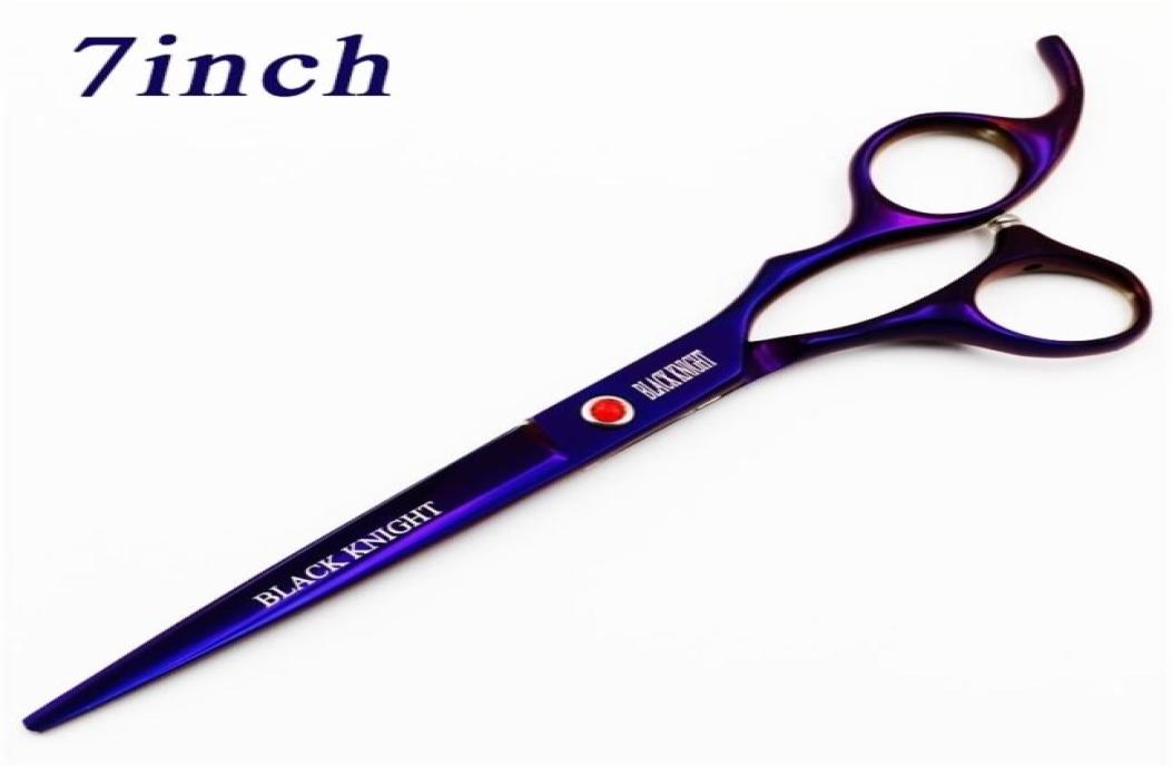 

BLACK KNIGHT Professional Hairdressing scissors 7 inch Cutting Barber shears pet scissors purple style 2202247007082