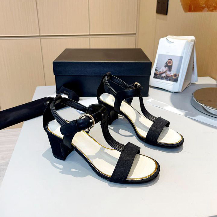 

Fashion Designer Sandals Leather High-heeled Slippers Women CCity Classic Flip-Flops Summer cfbcbcb