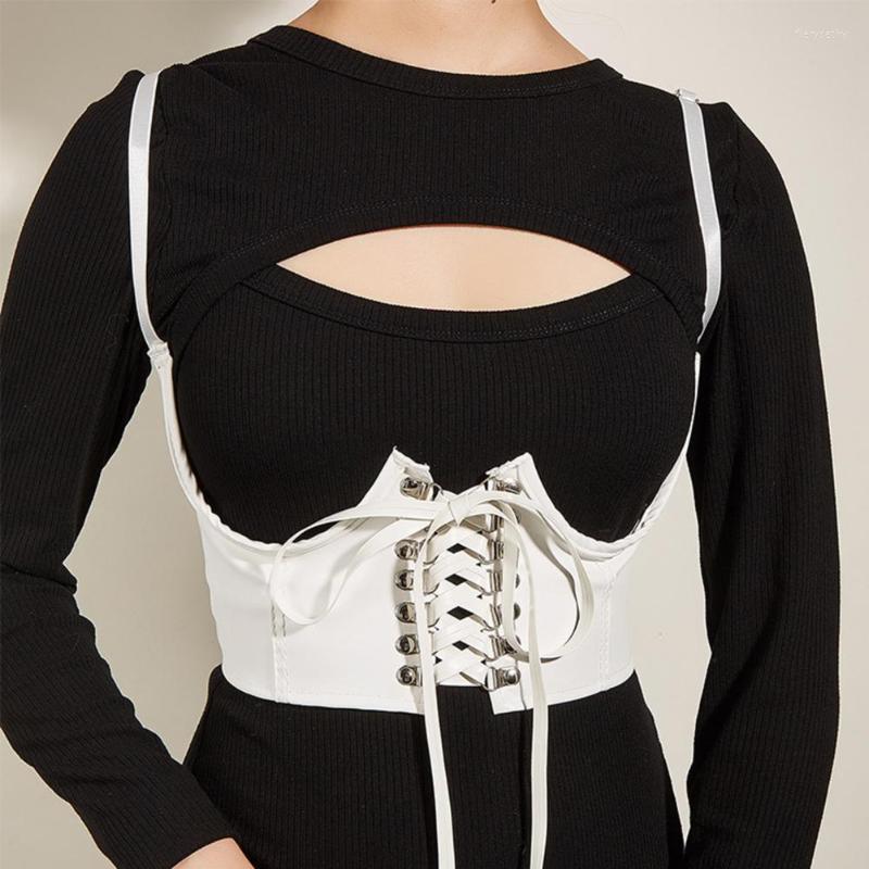 

Belts Fashion Bustier Belt Strap Tops Waist Fit Women Cincher Corset Wide For Elegant Clothes, Black