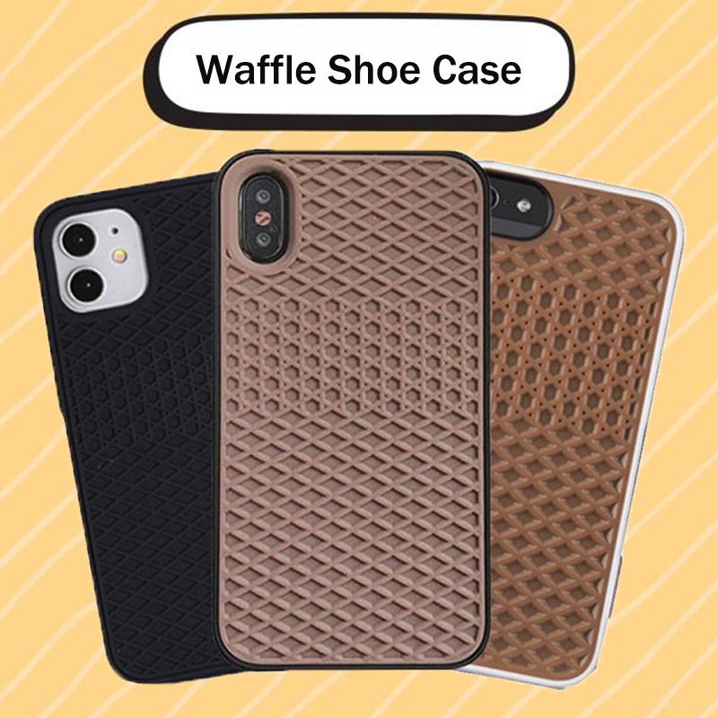 

For iPhone 13 14 11 12 Pro Max XR XS X Waffle Shoe Sole Phone Case for iPhone 6 7 8 Plus SE20 Silicone Back-Vans-case Cover