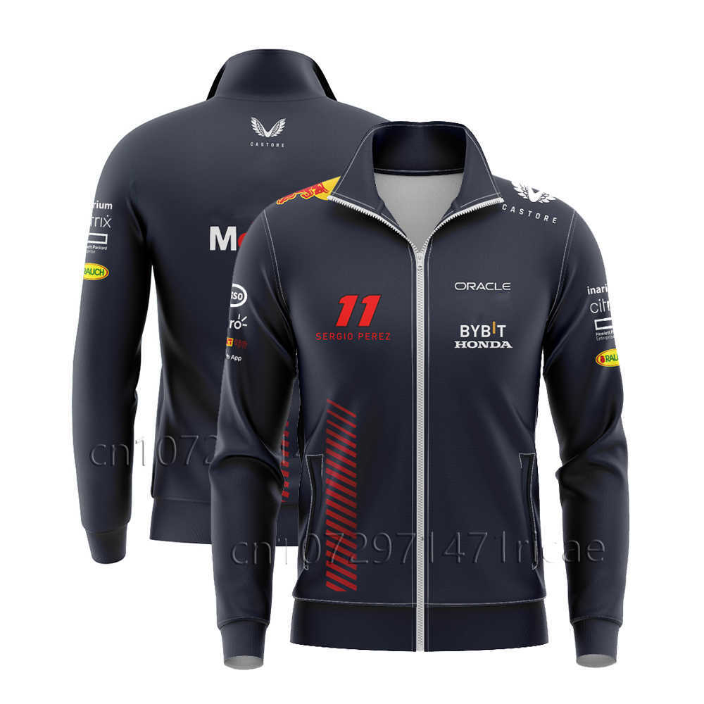 

2023 Fashion F1 Men's Hoodie Jackets Sweatshirt Formula One Team Red Racing Suit in Bull Versappen Round Neck Zipper Sports Leisure Oversized, Jk0024