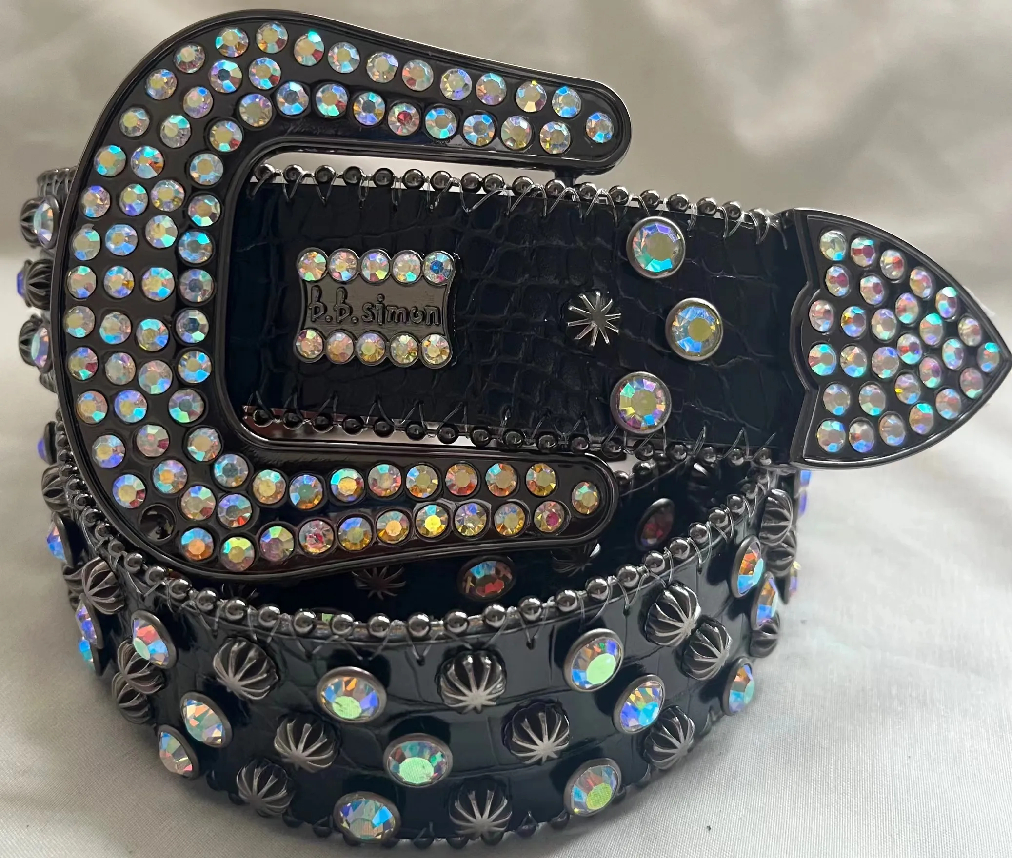 

Top Designer belt bb belt bb simon belt mens belt for women shiny diamond belts black on black blue white multicolour with bling rhinestones as gift, With bb simon logo