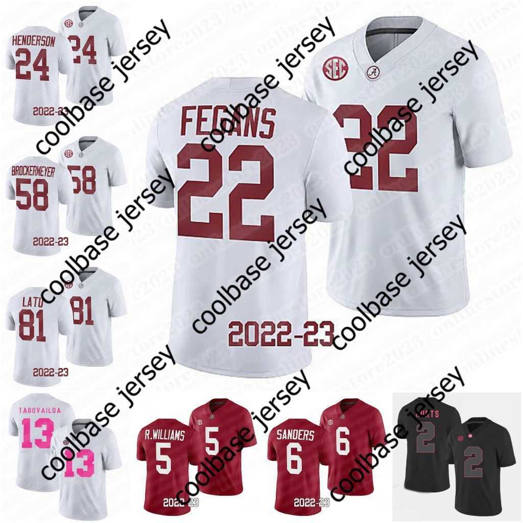 

2023 Alabama Crimson Tide Jersey Men Roydell Williams Tua Tagovailoa Trevon Diggs Derrick Thomas Derrick Henry Mac Jones Brockermeyer College Football Jerseys, Men's s-xxxl