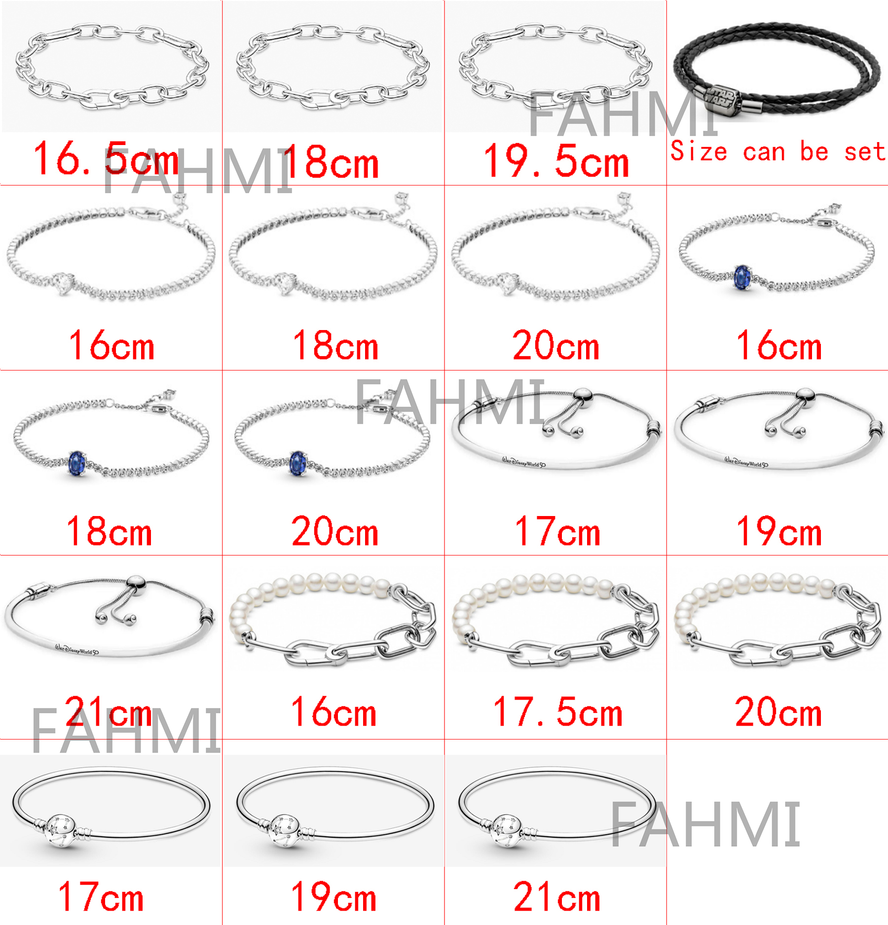 

Fahmi 2021 new style 925 silver fashion trend wild DIY cartoon classic basic chain bracelet jewelry factory direct sales