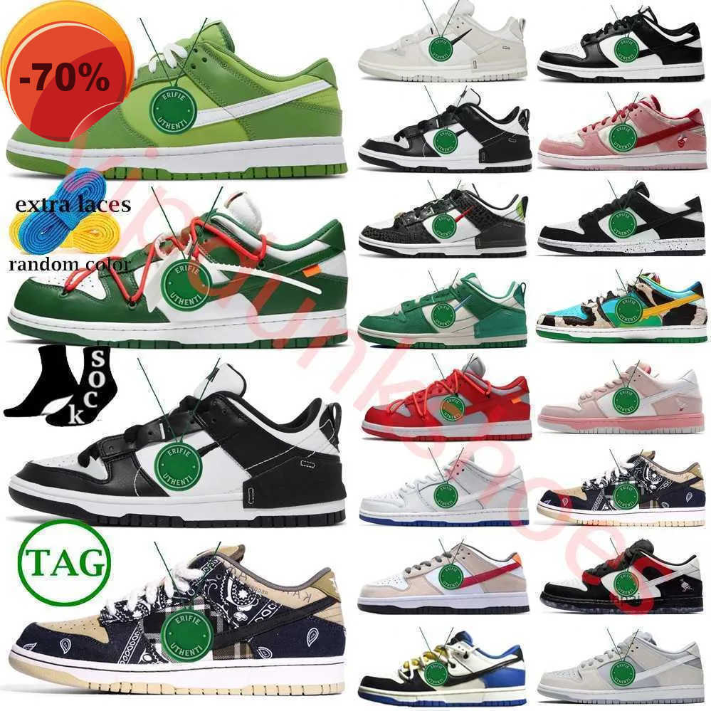 

Sandals Og 2023 with Box Off Dunks Shoes Mens Womens Lows Retro White Black Panda Argon Authentic Safari Mix Triple Pink Sb Shoes Pure Platinum Gree, Color # 22