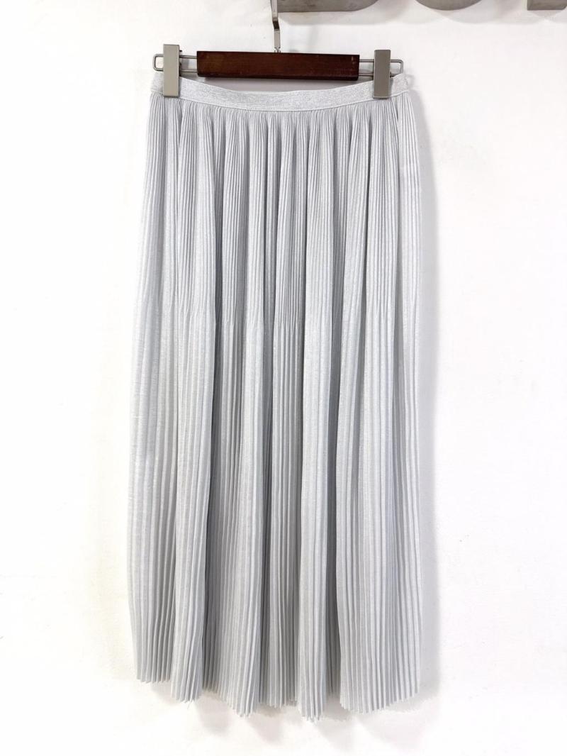 

Skirts White Pleated Skirt Breathable And Versatile