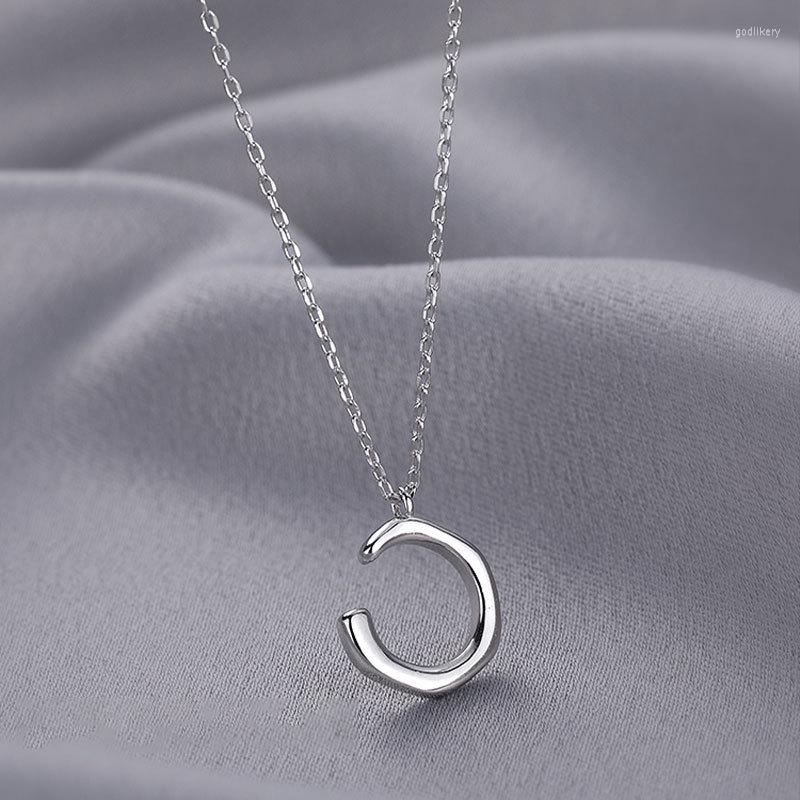 

Chains 2023 Moon Necklace Tassel Pendant 925 Silver Simple Temperament Clavicle Chain Women Fine Jewelry Faith