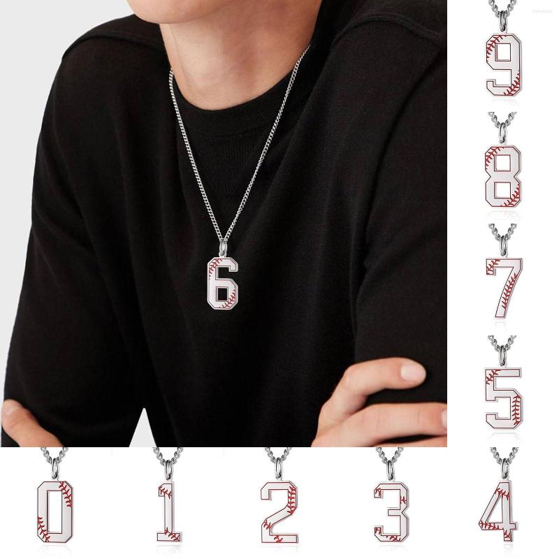 

Chains Dainty Pendant Pearl Necklace Trendy Stainless Steel European And American Fashion Outdoor Digital Baseball