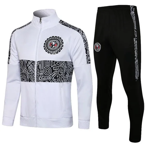 

2021 Mexico Liga MX club America GIOVANI tracksuit soccer jacket suit C.BLANCO Full zipper Football sportswear training sets 2122