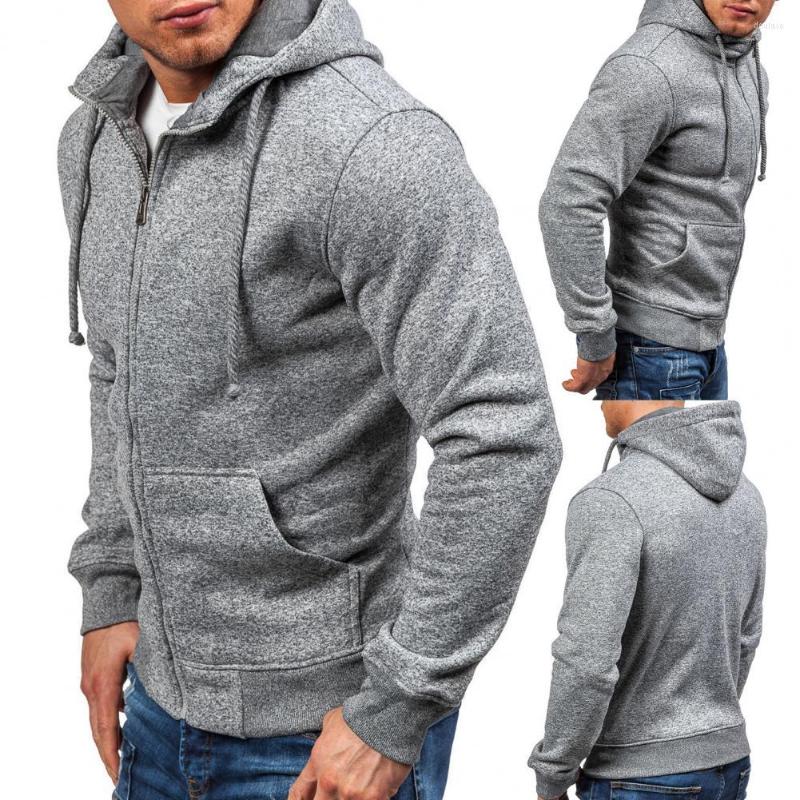 

Men's Sweaters Men Sweatshirt Zipper Ribbed Cuff Coat Casual, Dark gray