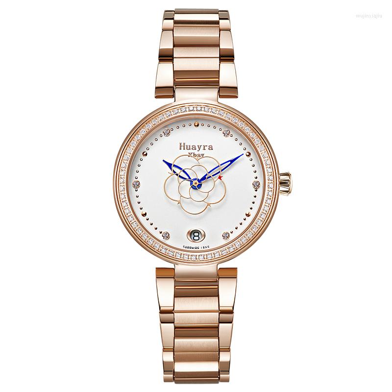 

Wristwatches Brand Fashion Women's Watch Automatic Upper Chain Stainless Steel Shell Sapphire Glass Japanese Miyagi 8215 Sports