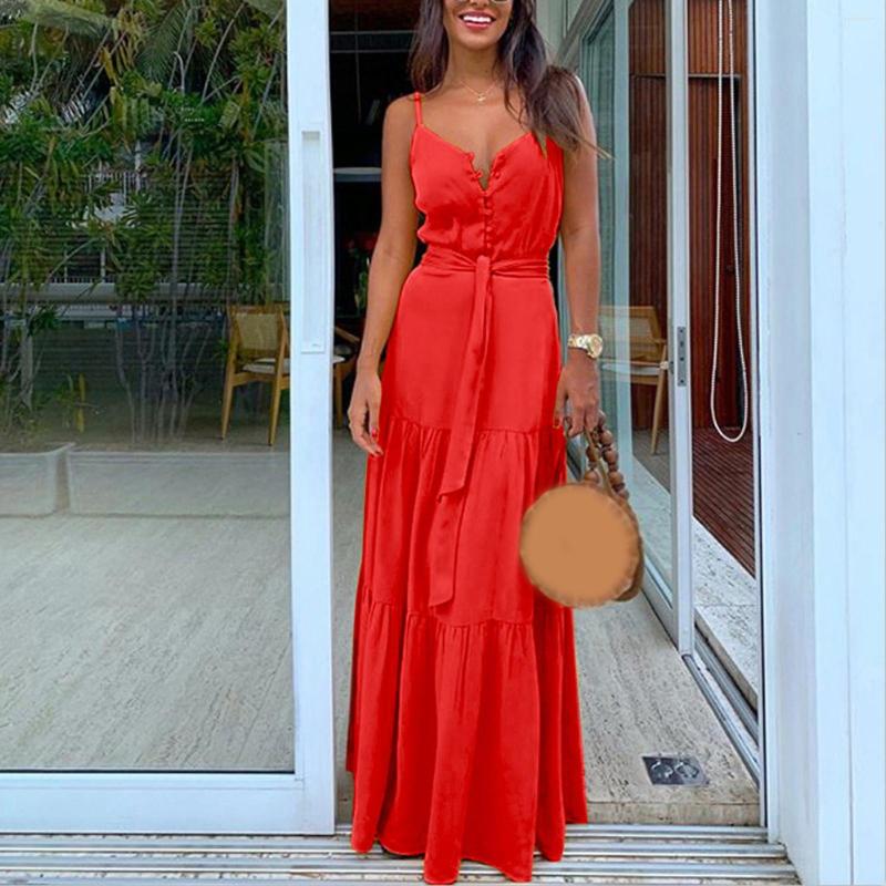 

Casual Dresses Women Party Night Elegant Sexy Maxi Summer Multicolor Tropical Jungle Leaf Boho Long Dress Sling Cross Back, Red