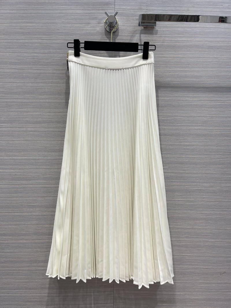 

Skirts Early Spring Product Pleated Long Half Skirt Romantic Retro Style, White