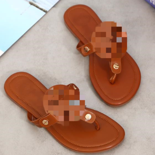 

Women's Slippers Casual Flip-Flops Fashion American Leather Slippers European and American Flat Shoes Women, 16