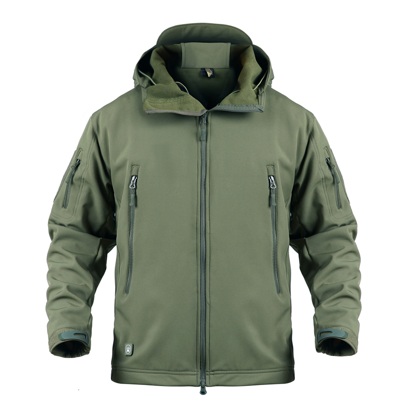 

Men' Jackets Men' Hunting Jacket Soft Shell Military Tactical Fleece Jacket Army Windbreaker Clothes Hiking Waterproof Camouflage Jackets 230509, Black