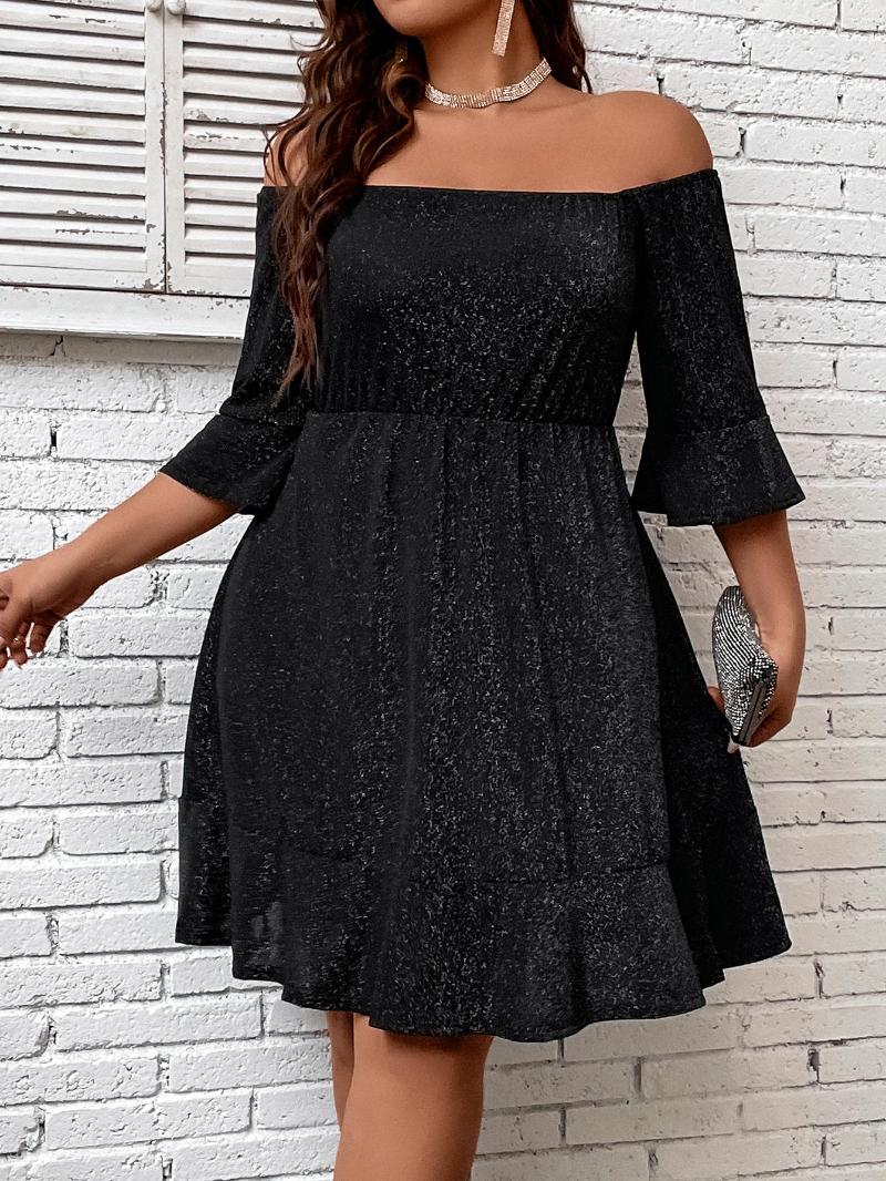 

Plus Size Dresses Women Summer Dress Large 2023 Autumn Glitter A Line Half Sleeve Clothing Sexy Curvy Elegant Evening Party, Green