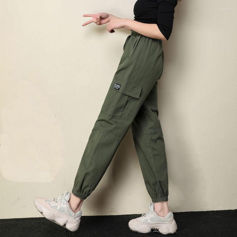 

Women's Pants Casual Work Women Show Thin High Waist Loose Autumn Dress Ins Wind Bundle Workwear Denim, Black