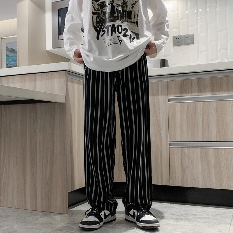 

Men's Pants 2023 Men's Black Baggy Streetwear Striped Oversize Man Straight Casual Summer Mopping Men Jogger Trousers