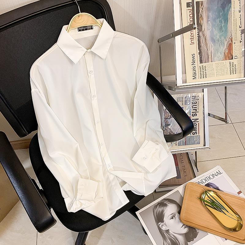 

Men' Casual Shirts 2023 Long Sleeve Men Fashion Solid Plus Size 3XL Social Blouses Business Cozy Handsome Korean Leisure Basic Camisa Y66, White