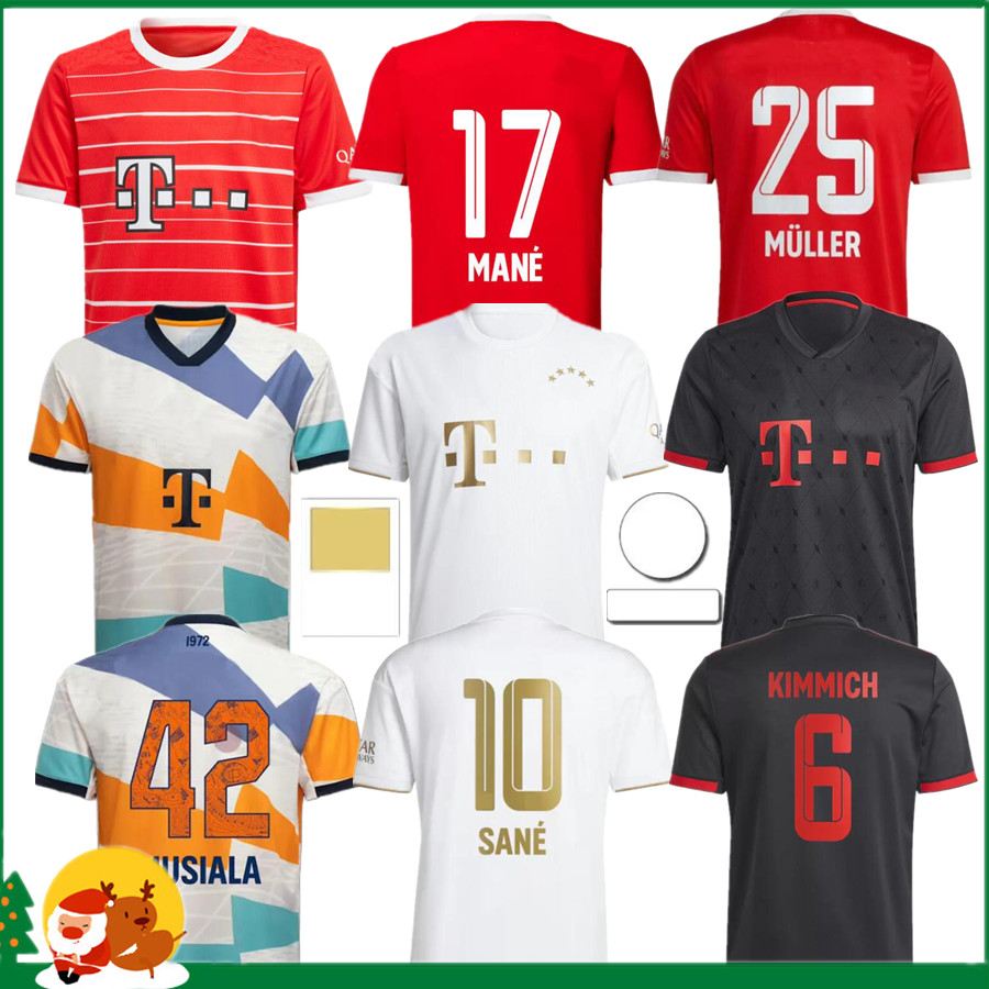 

23 24 BAYERNs MUNICH soccer jerseys MANE SANE GORETZKA COMAN MULLER DAVIES KIMMICH football shirts Men / Kids kit 2023 uniforms, Player 22/23 home
