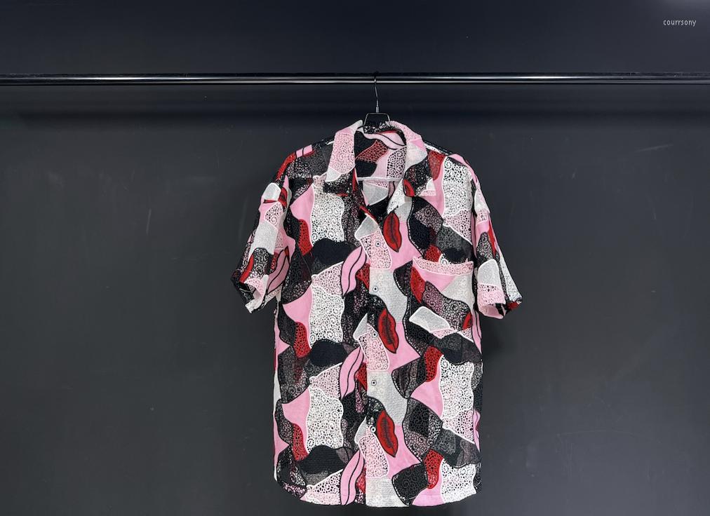 

Men's Casual Shirts Q04883 Fashion Men's 2023 Runway Luxury European Design Party Style Clothing, Picture shown