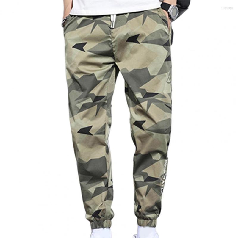 

Men's Pants Plus Size Men Hip-hop Camouflage Print Sweatpants Loose Ankle-banded Elasic Waist Cargo Summer, Army green