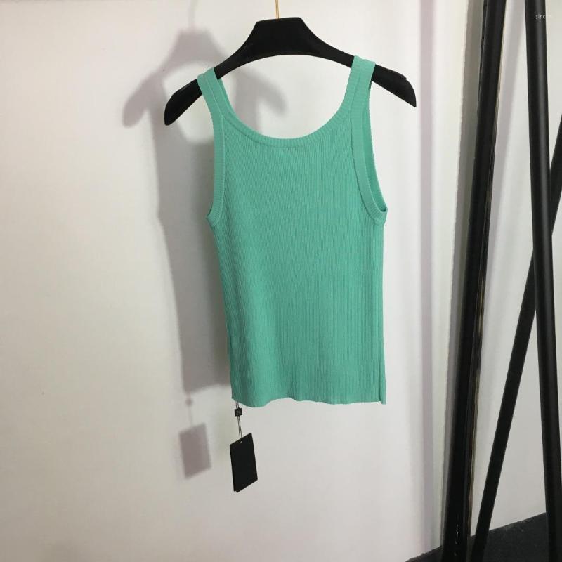 

Women' Tanks Women' Summer Outerwear Suspender Vest Original Simple Cotton Inner Layer Sleeveless Top Slim Fitting Striped Knit, Beige