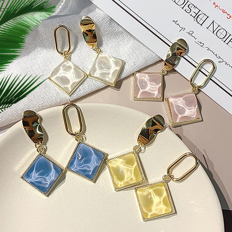 

Dangle Earrings Asymmetric Korean Simple Fresh Geometric Irregular Fashion For Woman Long