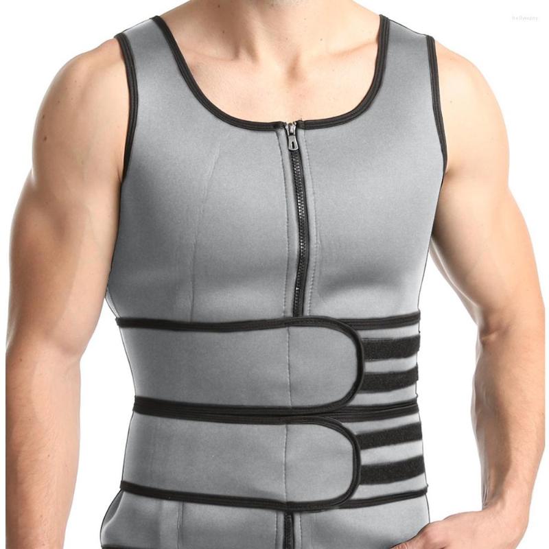 

Women's Shapers Men Waist Trainer Body Shaper Vest Slimming Shirt Sauna Sweat Compression Undershirt Shapewear Fat Burner Workout Tank Tops, Grey