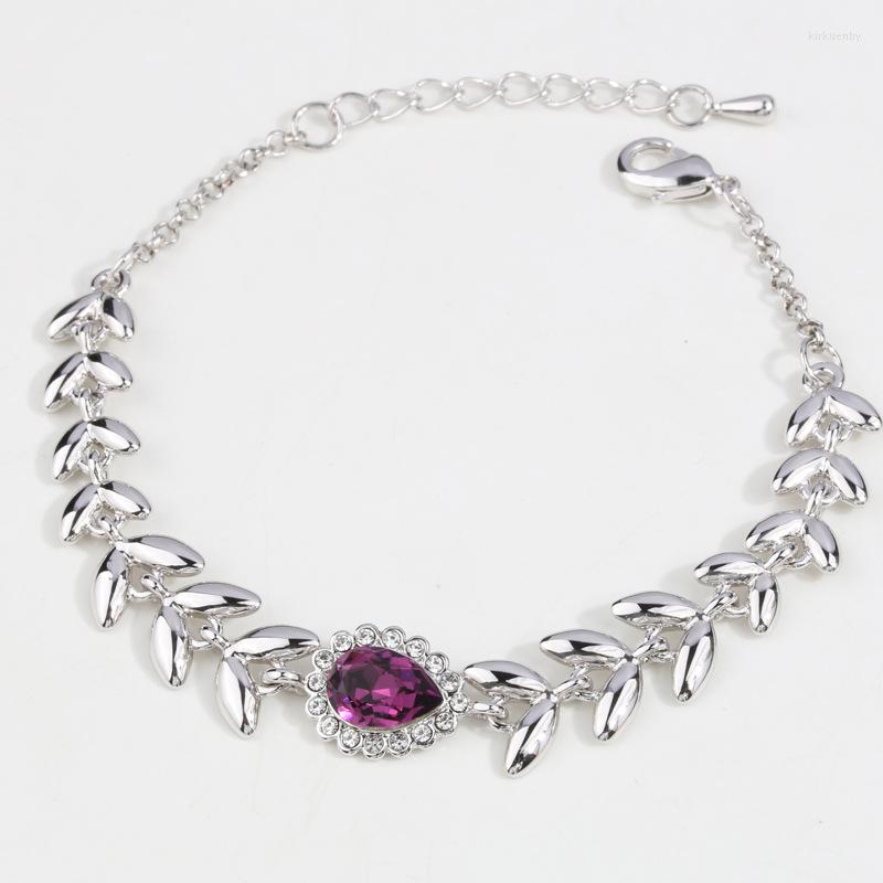 

Link Bracelets BN-00044 Items Women Water Drop Bracelet Crystal 2023 In Women's Accessories Thanksgiving Day Gift For Mom