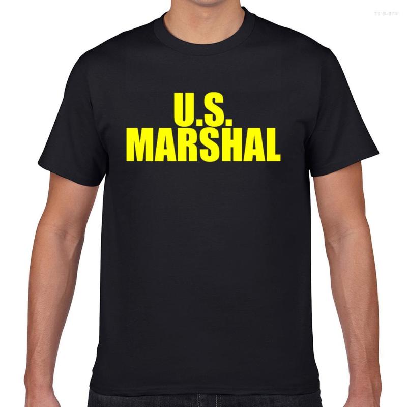 

Men' T Shirts Tops Shirt Men Us Marshal 3 Humor White Geek Cotton Male Tshirt XXXL, Yellow
