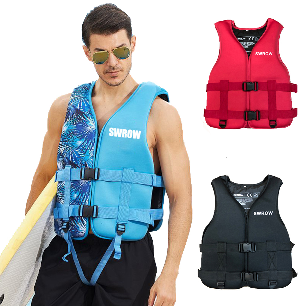 

Life Vest Buoy Adult children s life jacket Neoprene buoyancy vest Water sports floating beginner swimming surfing boating safety 230509