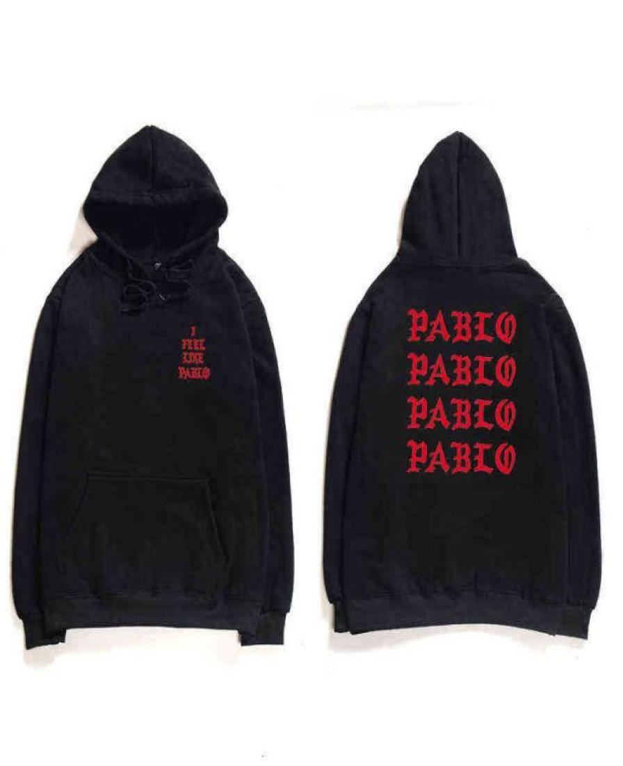 

Hip Hop Hoodies Men I Feel Like Pablo West Streetwear Hoodie Sweatshirts Letter Print Hoodie Club1600210, Red
