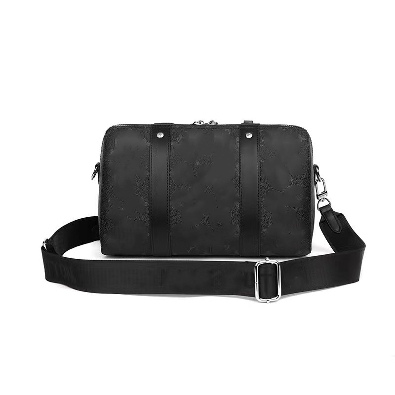 

Self-produced self-marketing new shoulder bag fashion men's bag everything dapailg trendy handbag, Black