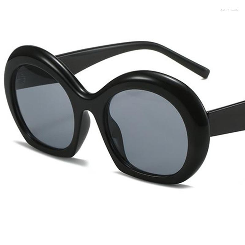 

Sunglasses Unisex Sun Glasses Personalized Arc Inflation Anti-UV Spectacles Oval Eyeglasses Oversize Frame Ornamental