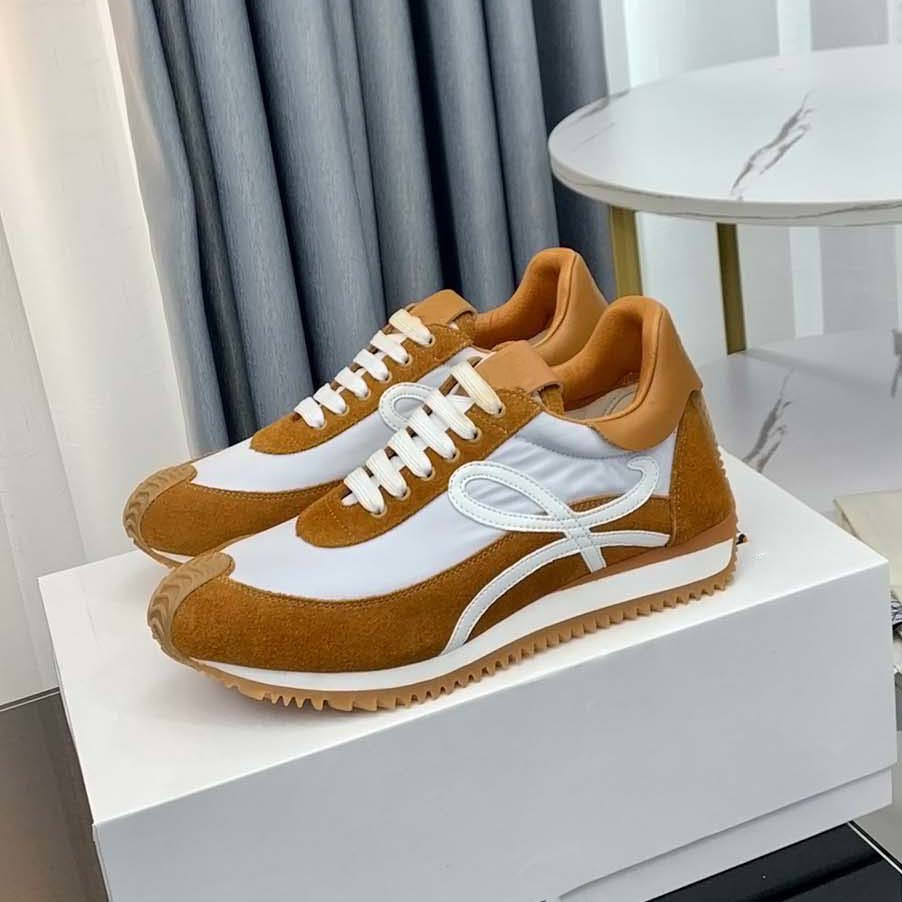 

Designer Mens Womens Loews Casual Shoes Suede and nylon lace-up sneakers Anagram embossing Soft Upper Fashion Sport Ruuning Classic Shoe Size 35-45 02