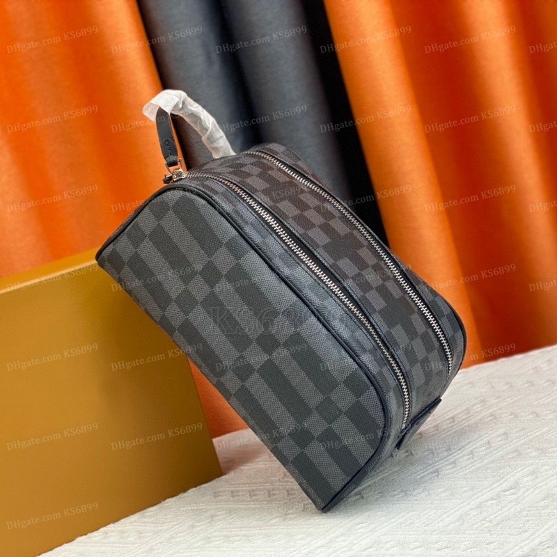 Classic Bags Men Women travelling Large Capacity Wash Bag Cosmetic Toilet Pouch Beauty Makeup Case Pochette Double Zippy Kits With Original DustB-image-822312211