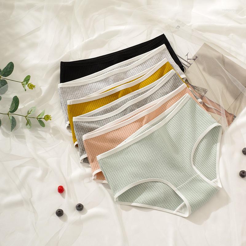 

Women's Panties Women's Soild Underwear Seamless Lattice Underpants High Waist Female Solid Color Briefs Soft Lady Lingerie, Green